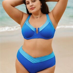 Berlook Blue Glitter Bikini Set NWT